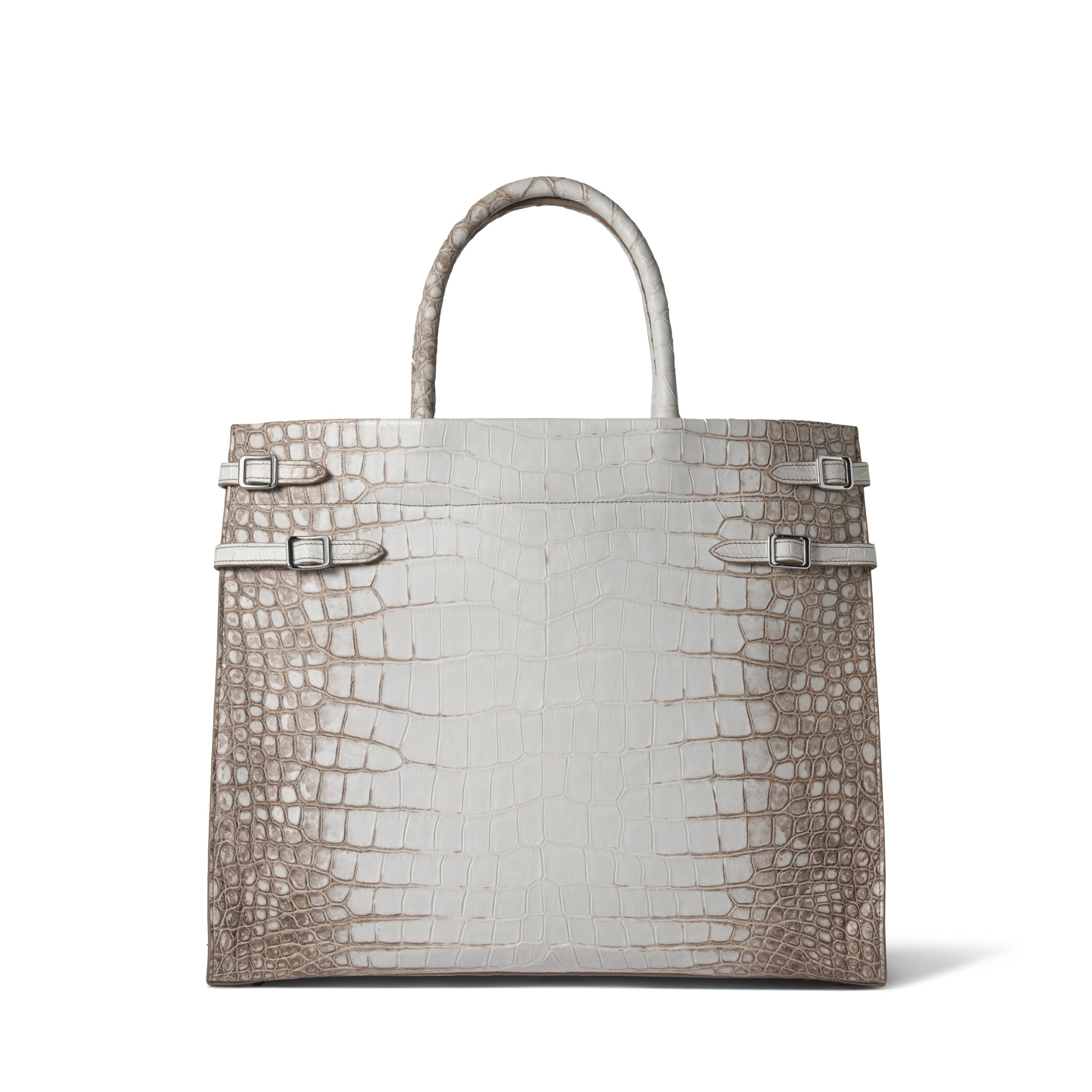 INFINITE croc tote - premium Himalayan crocodile leather front view