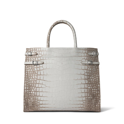 INFINITE croc tote - premium Himalayan crocodile leather front view