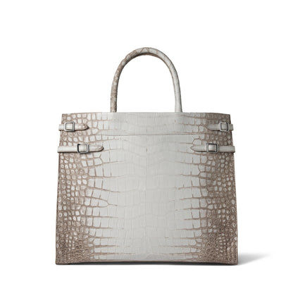 INFINITE croc tote - premium Himalayan crocodile leather front view